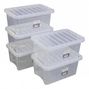 Wham Crystal Plastic Storage Box & Lid Size 03 (11 Litre)